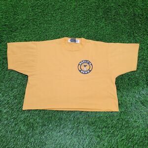 Vintage 80s Neelys-Bend Crop-Top Shirt Womens Large 21x17 Yellow